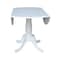 International Concepts Round 42, Round dual drop Leaf Pedestal Table, 29.5  inH, White, 42 W, 42 L, 29.5 in H, Wood, White K08-42DPT - alternate 3